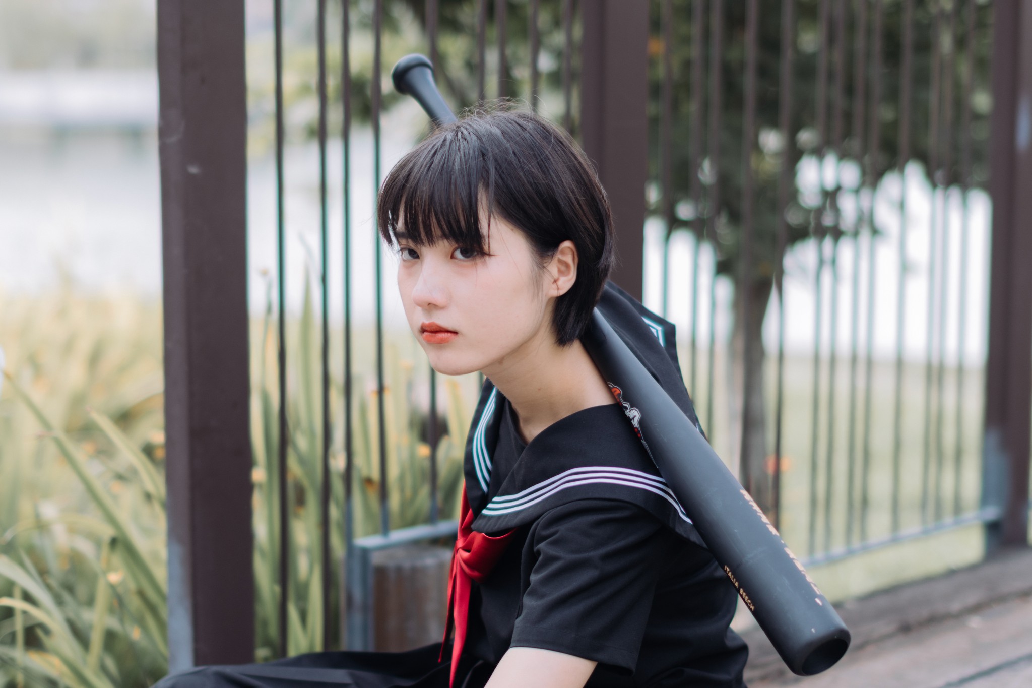 Portrait with Bat